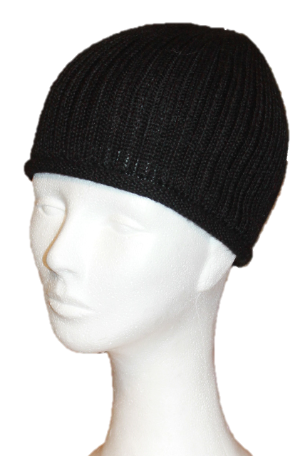 Alpaka Mütze Schwarz