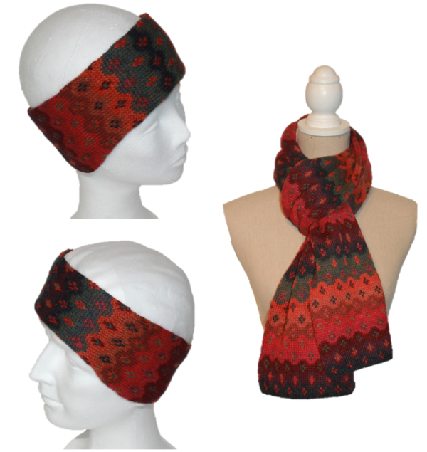 Alpaka Set Mariana (Stirnband und Schal)