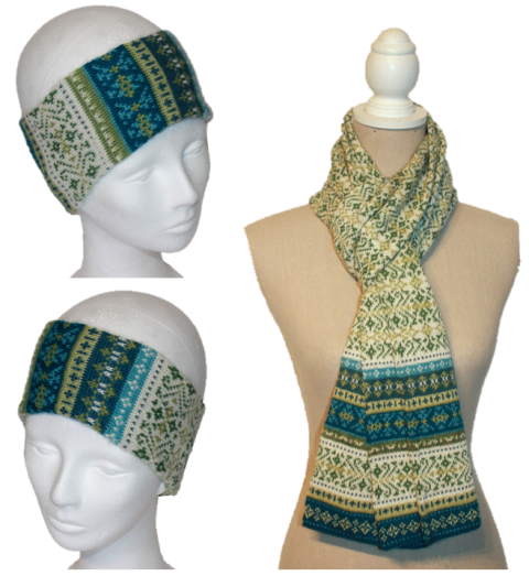 Alpaka Set Ursula (Stirnband und Schal)