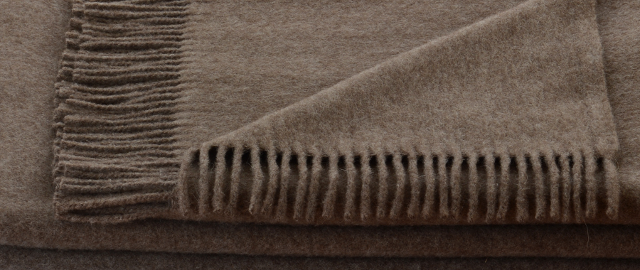 Decke Gobi "natur" (100% Mongolische Lambswool)