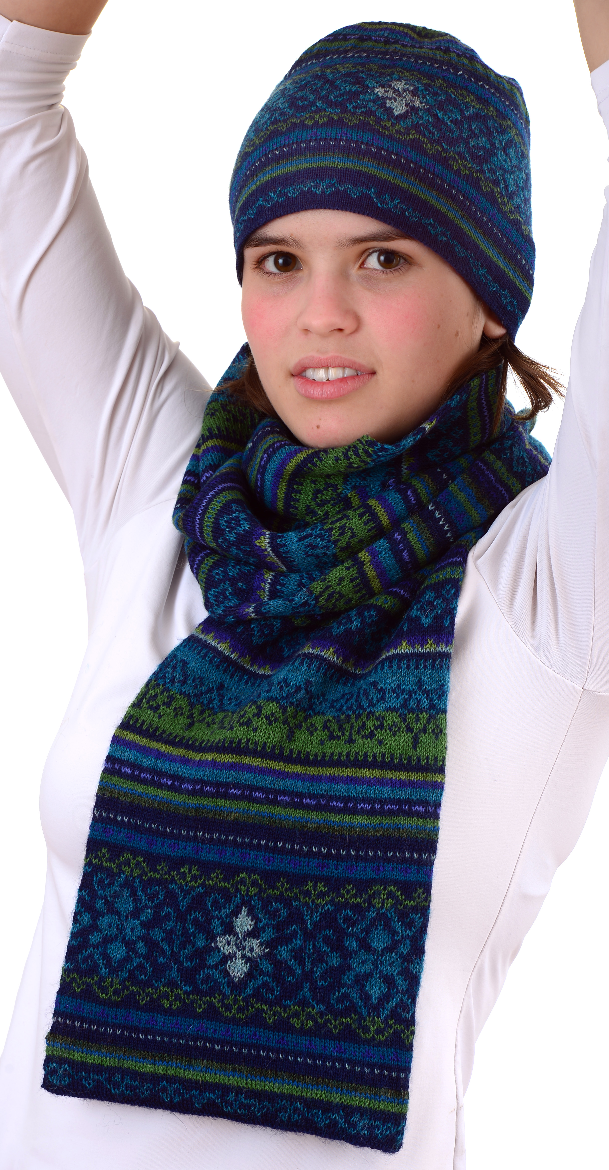 Alpaka Set Tina (Mütze und Schal)