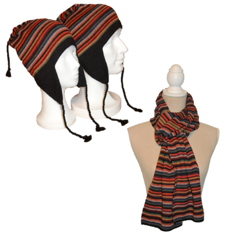 Alpaka Set Iris (Mütze und Schal)