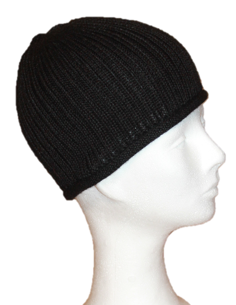 Alpaka Mütze Schwarz