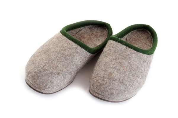Filz-Hausschuhe Grau