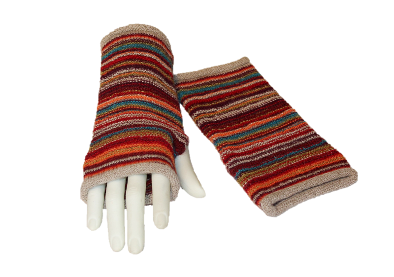 Alpaka Pulswärmer Rainbow