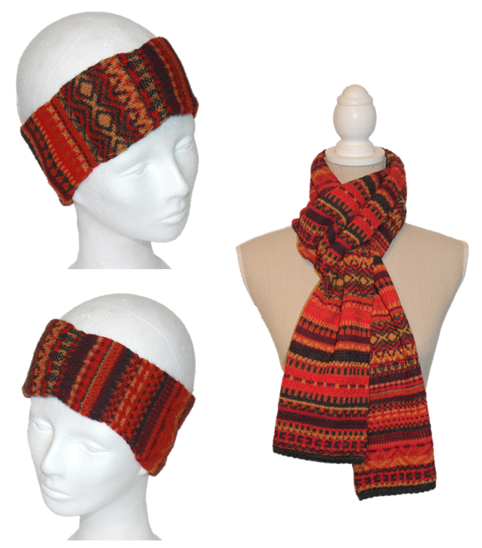 Alpaka Set Ilse (Stirnband und Schal)