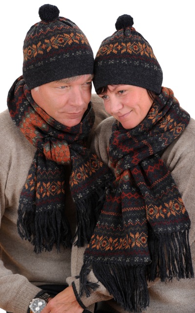 Alpaka Set Markus (Mütze und Schal)