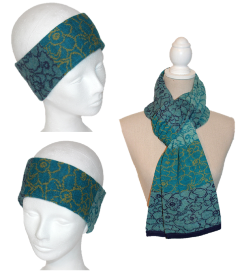 Alpaka Set Lisa (Stirnband und Schal)