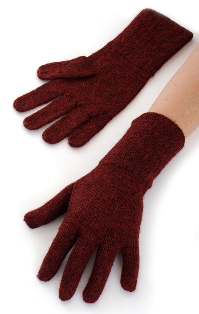 Alpaka Handschuhe Rot