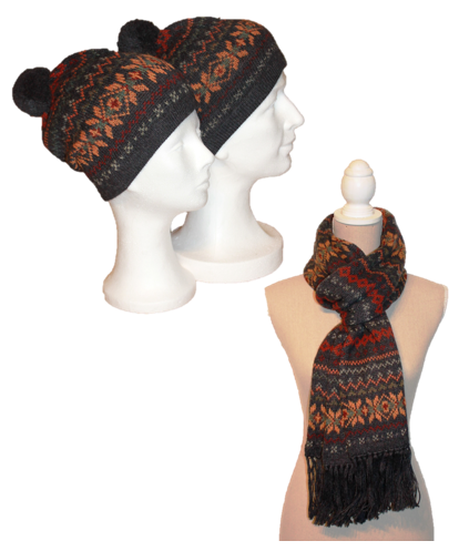 Alpaka Set Markus (Mütze und Schal)