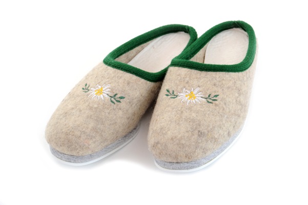 Filz-Hausschuhe Edelweiß