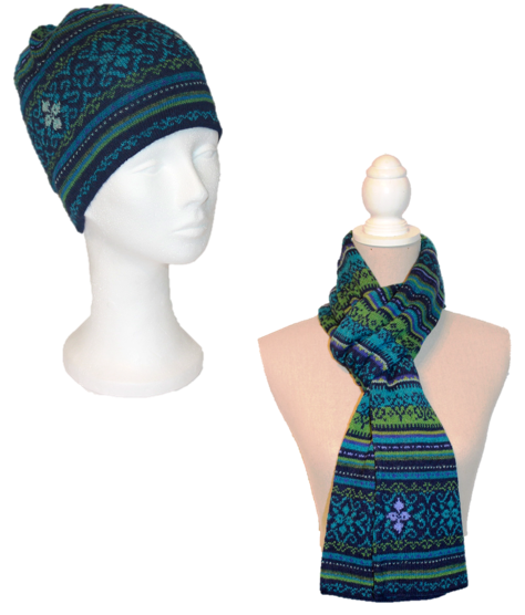 Alpaka Set Tina (Mütze und Schal)