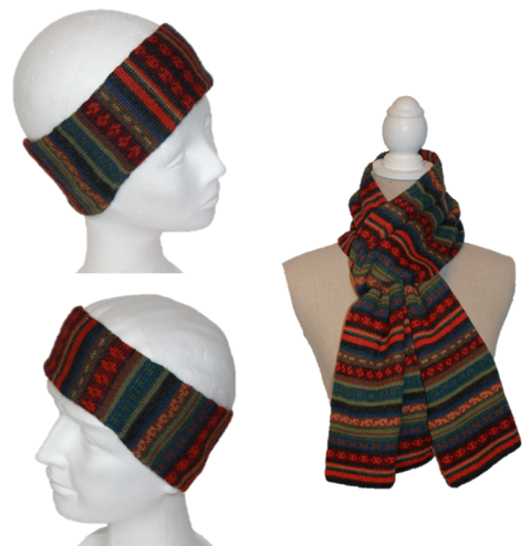 Alpaka Set Kai (Stirnband und Schal)